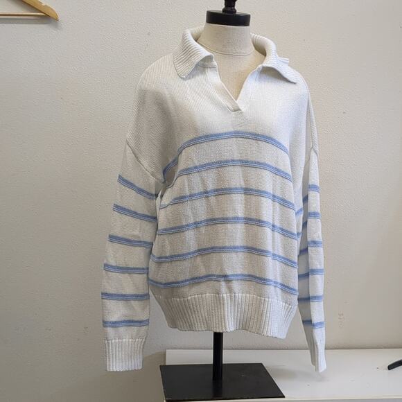 Christian Siriano New York striped collared sweater size M - Picture 1 of 6